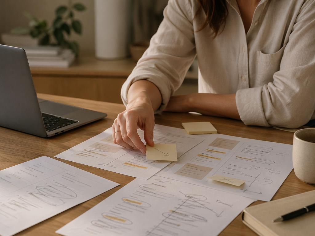 una professionista con l'agenda piena di impegni